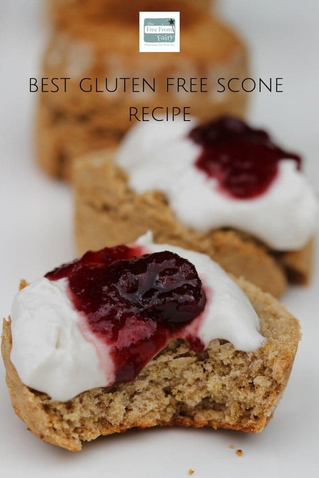 Get the best gluten free scone recipe ever. No more baking disasters. These scones will amaze you. In less than 25 minutes they can be yours. #glutenfreescones #sconerecipe #glutenfreesconerecipe #bestglutenfreescones #freefromfairy #fairyflour