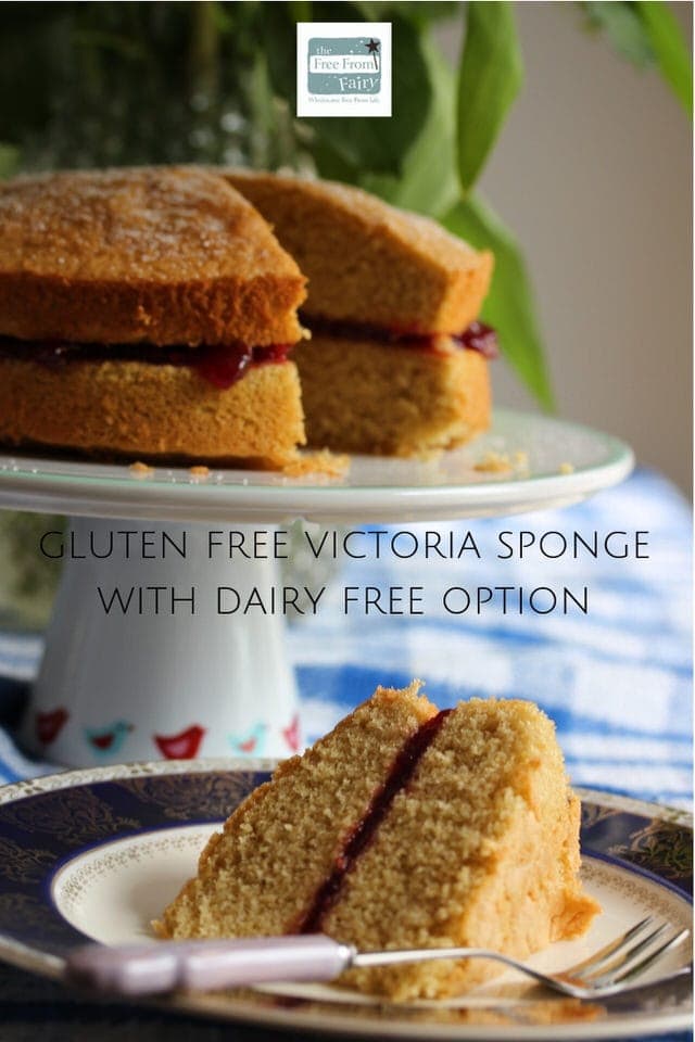 Make the best gluten free Victoria sponge with this simple recipe that has dairy free options too. #glutenfree #dairyfree #victoriasponge #glutenfreevictoriasponge #glutenanddairyfreecake